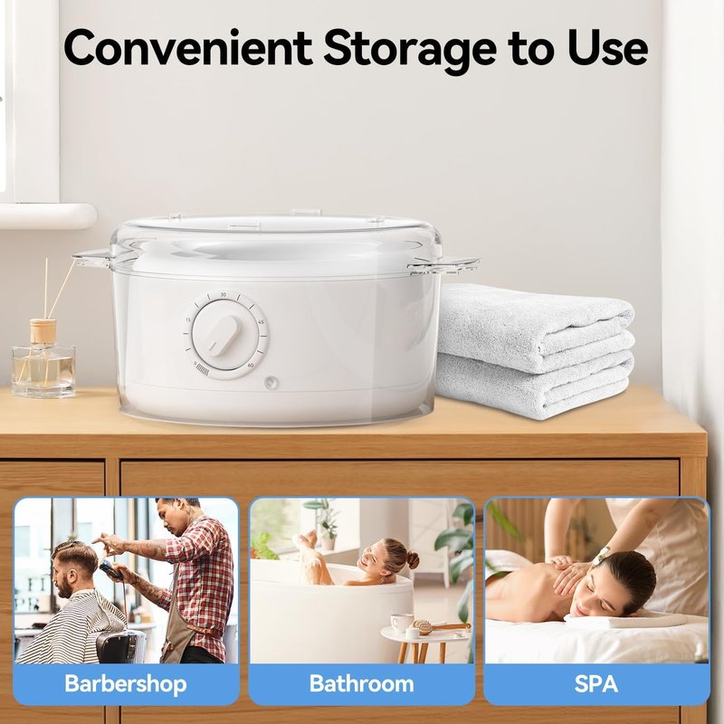 HYTOBP Mini Hot Towel Warmer for Spa, Quick Heating Towel Steamer for Facials, Portable Small Towel Heater for Bathroom,Spa and Salon.(White-XX-Small)