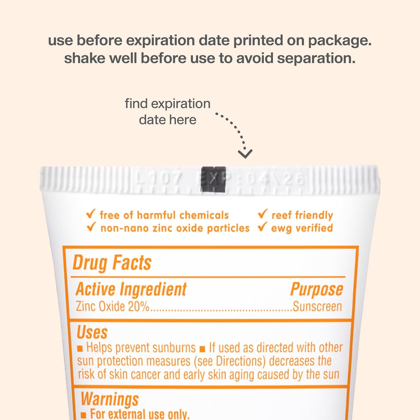 Thinkbaby SPF 50+ Baby Sunscreen | Natural Mineral Sun Cream - Water Resistant, Broad Spectrum UVA/UVB Protection, 6 Oz.