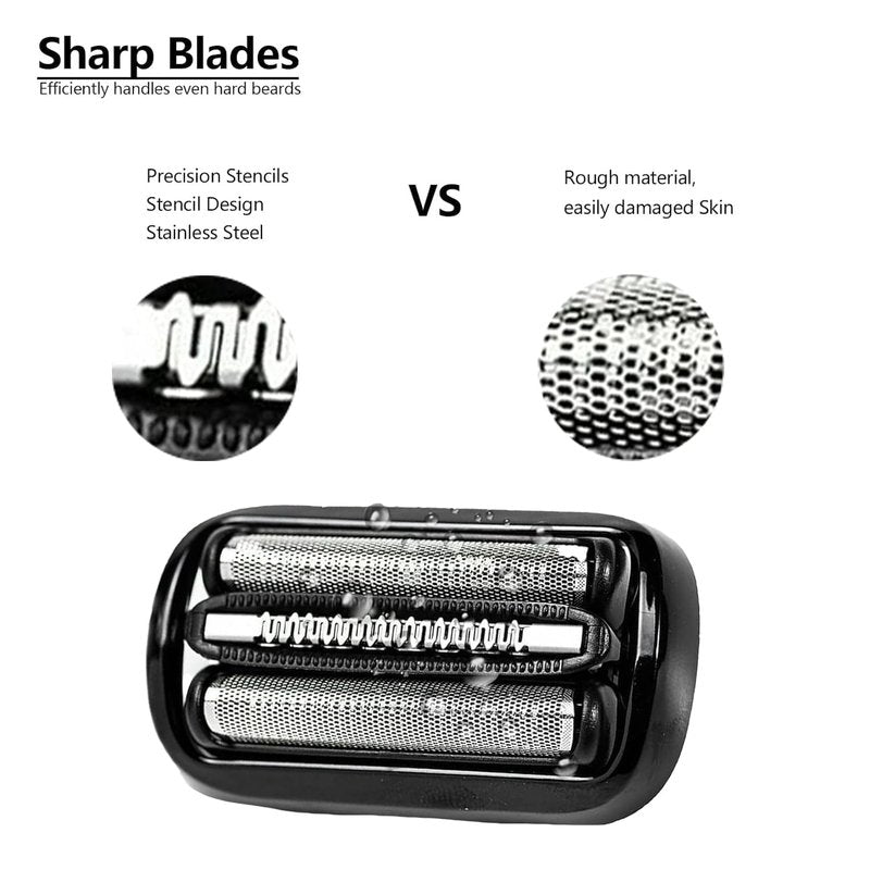 53B-Series 5 and Series 6 Replacement Head Compatible with Braun Series 5 Electric Shaver Razor,53B Blades for Braun S6 and S5 Replacement Foil and Cutter for 6020s,5020s,5018s,5050cs,6020s,6040cs