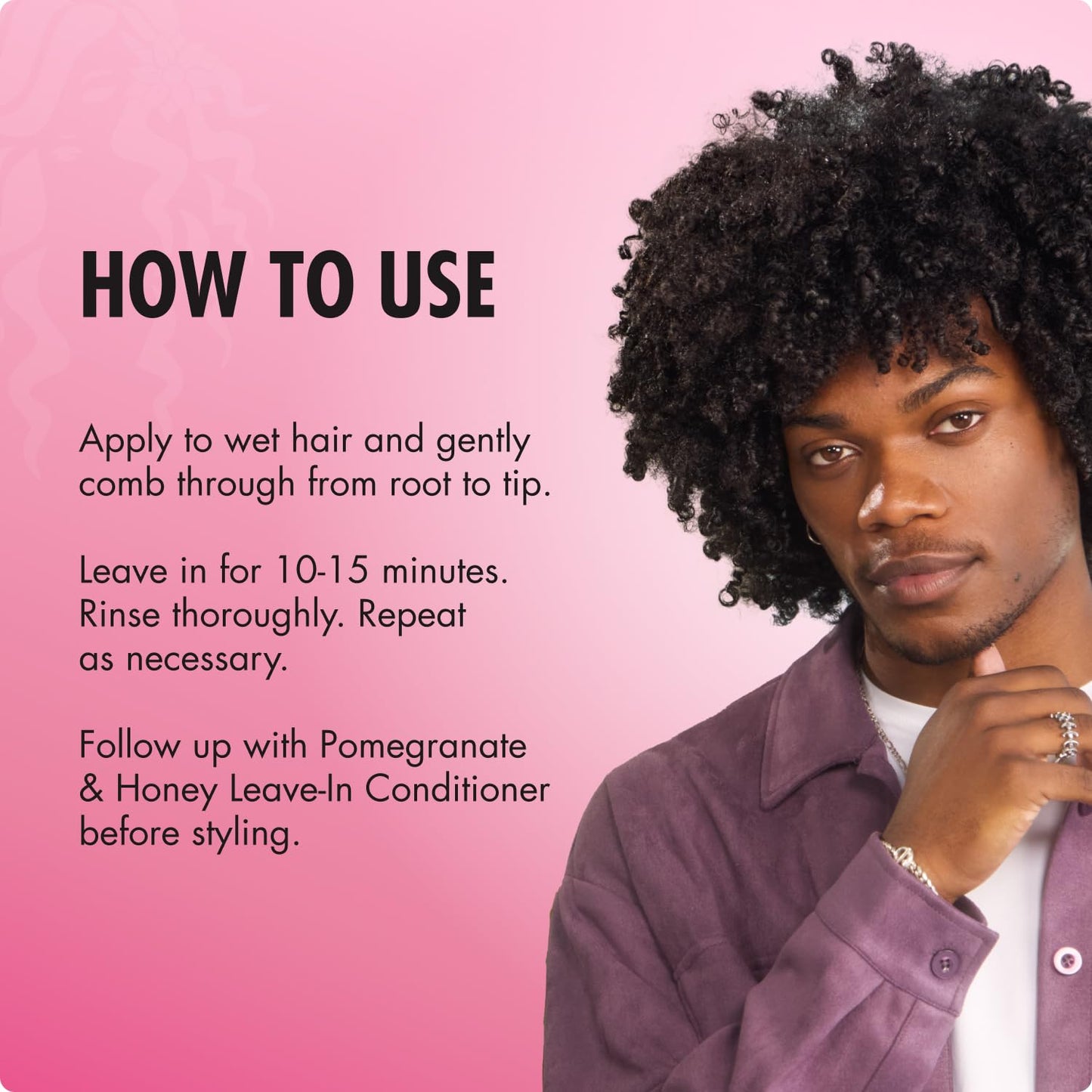 Mielle Organics Pomegranate & Honey Detangling Conditioner for Curly Hair - Deep Moisturizing Conditioner to Help Strengthen Strands, Prevents Breakage and Split Ends & Improves Hydration (32 Fl Oz)