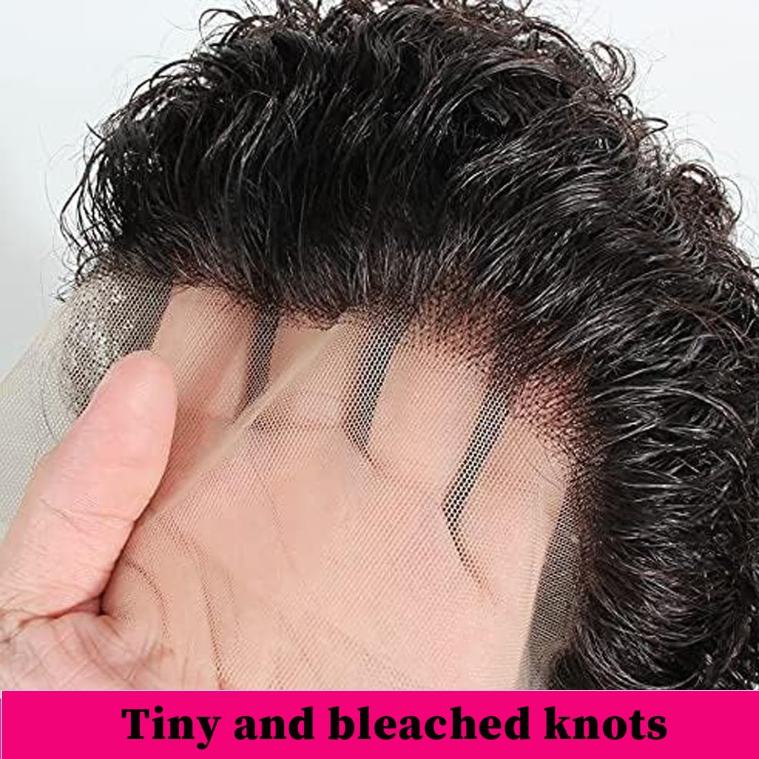 BLOCKICE Pixie Cut Wig Human Hair Stylish Curly Short Bob Wig Deep Wave 13x4 Lace Front Glueless Curly Human Hair Wigs for Black Women Natural Look Full Volume Lace Frontal 8 Inch
