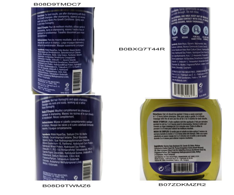 Difeel Biotin Regimen for Hair Growth - 4-Step Shampoo, Condition and Treatment System (4-PC SET)