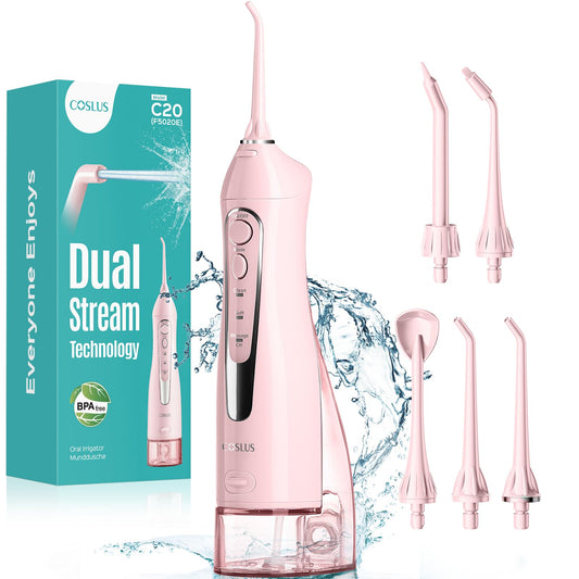 COSLUS ADA Accepted C20 Water Dental Flosser Teeth Pick, 300ML Larger Tank