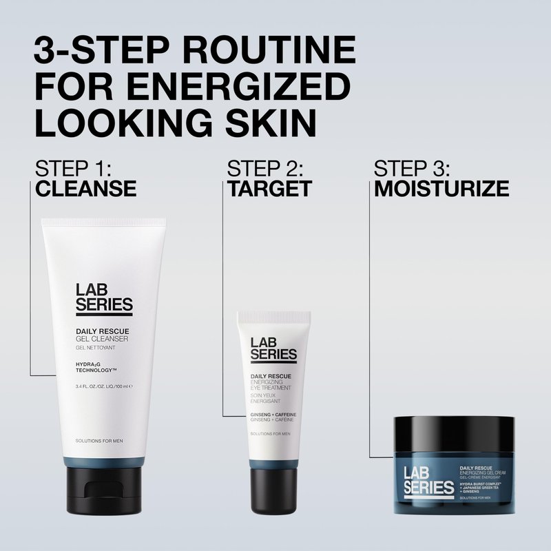 Lab Series Men's Daily Rescue Energizing Gel Cream - Face Moisturizer - Anti Aging, Hydrating, Moisturizing - Skin Care for Men, 1.7 Fl Oz