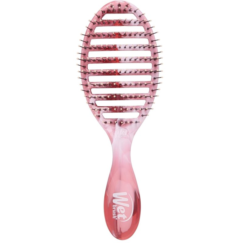 Speed Dry Hair Brush - Vented Design with Soft HeatFlex Bristles for Pain-Free Styling | Pink Sweet Seaglass