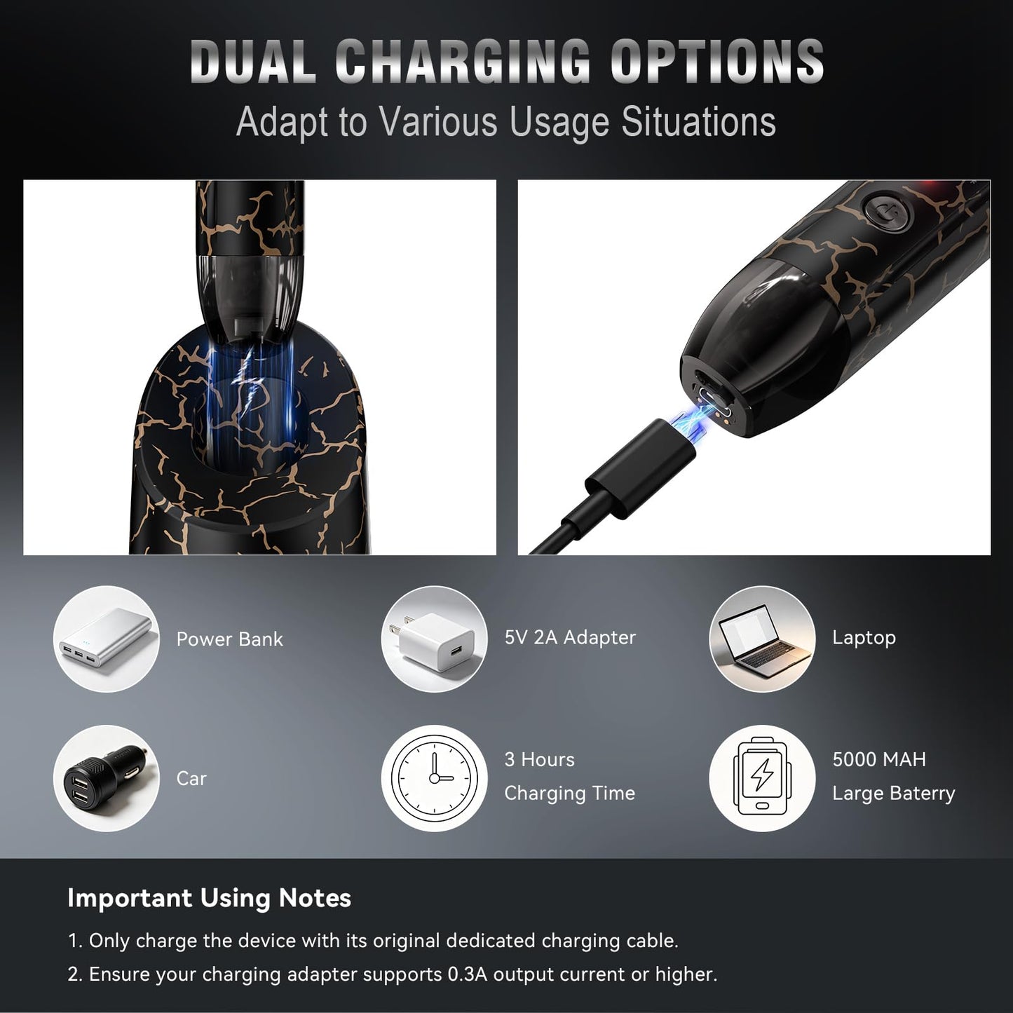 Beard Straightener for Men, Cordless Beard Heated Brush and Hair Straightener Hot Comb with 3 Temp Settings, Anti-Scald, Ionic Technology for Home Travel