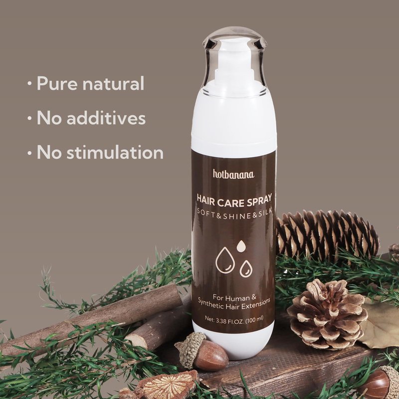 hotbanana Leave-in Conditioner Spray, Anti-Frizz Conditioning Hair Detangling Spray for All Hair Types Detangler Leave in Conditioner Heat Protectant for Curly, Dry & Damaged hair 3.38Oz