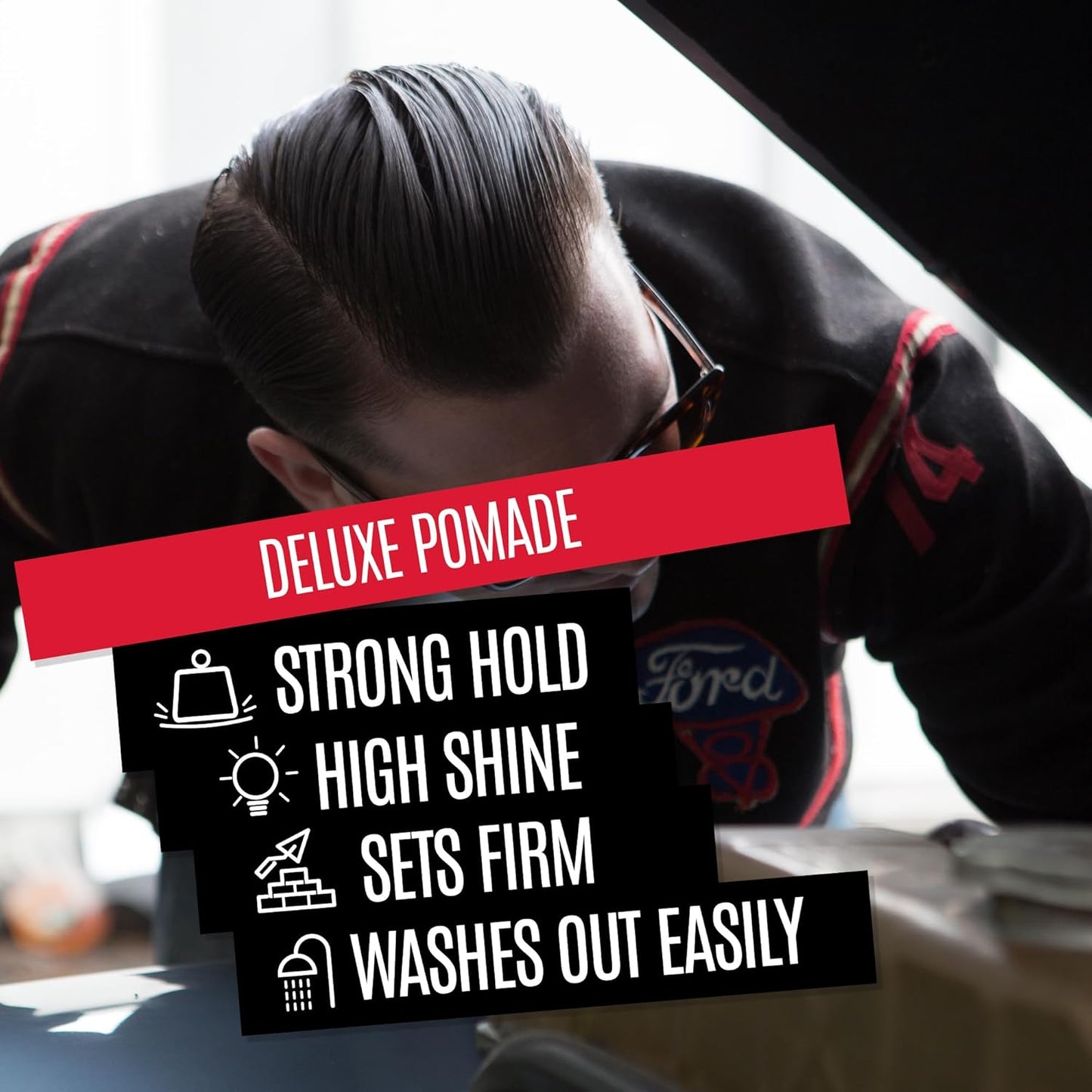 Uppercut Deluxe Pomade for Men - Strong Hold, High Shine | 3.5 oz Water-Based Hair Styling for Slick Backs & Pompadours