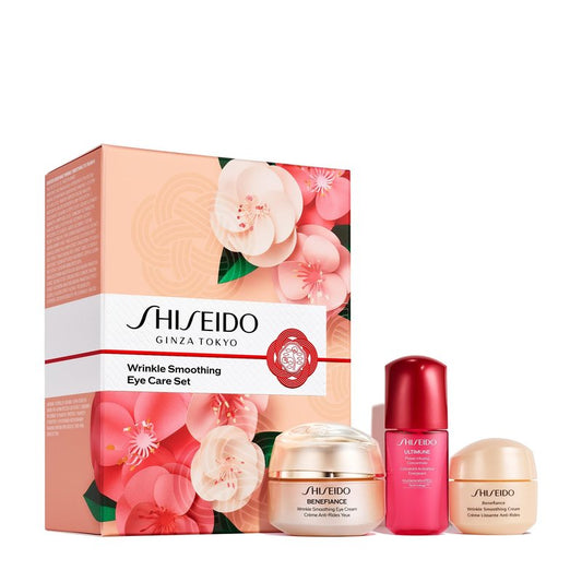 Shiseido Wrinkle Smoothing Eye Care Set - Includes Benefiance Wrinkle Smoothing Eye Cream (15mL), Ultimune Power Infusing Concentrate (10mL) & Benefiance Cream (15mL)