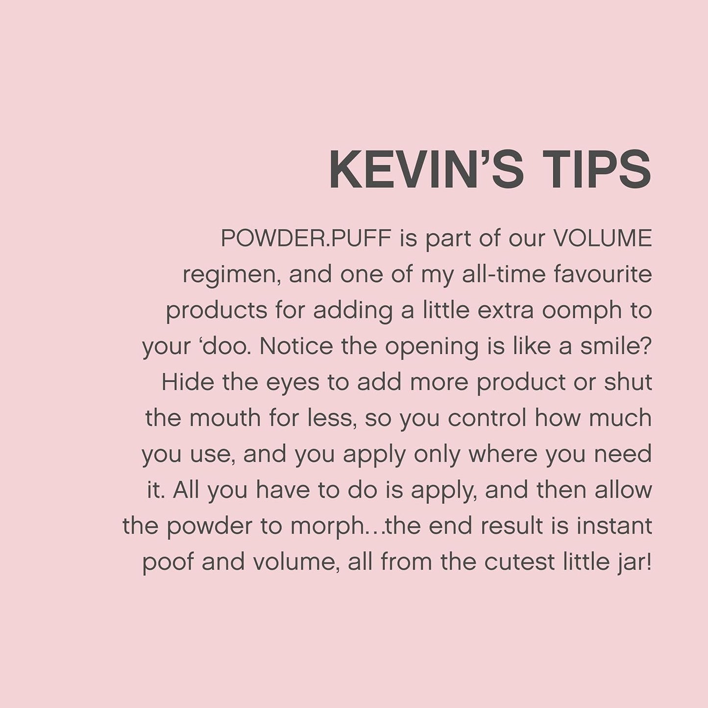 Kevin Murphy Volumising Powder | Powder Puff for Instant Volume - 0.5 Ounce