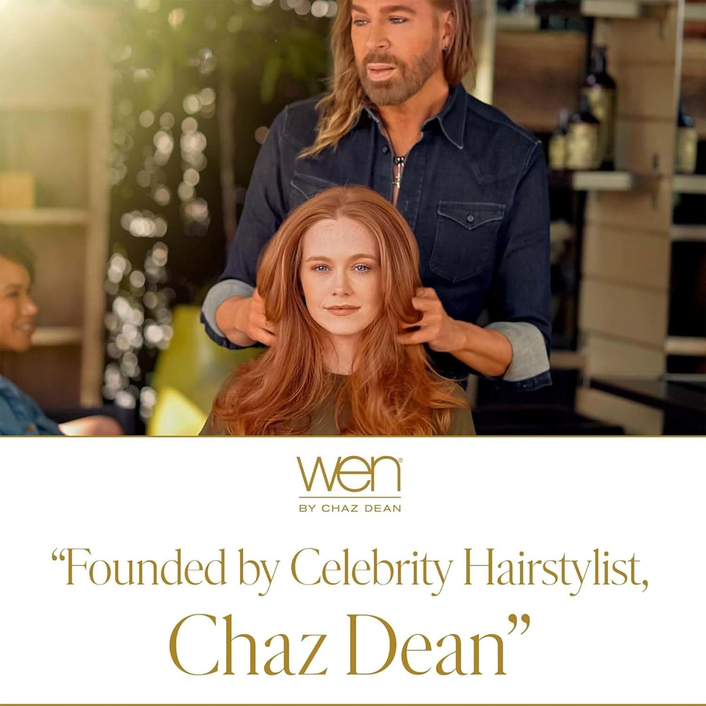 WEN by Chaz Dean Sweet Almond Mint Straightening Smoothing Gloss - 1 Fl. Oz | Frizz Control & Shine