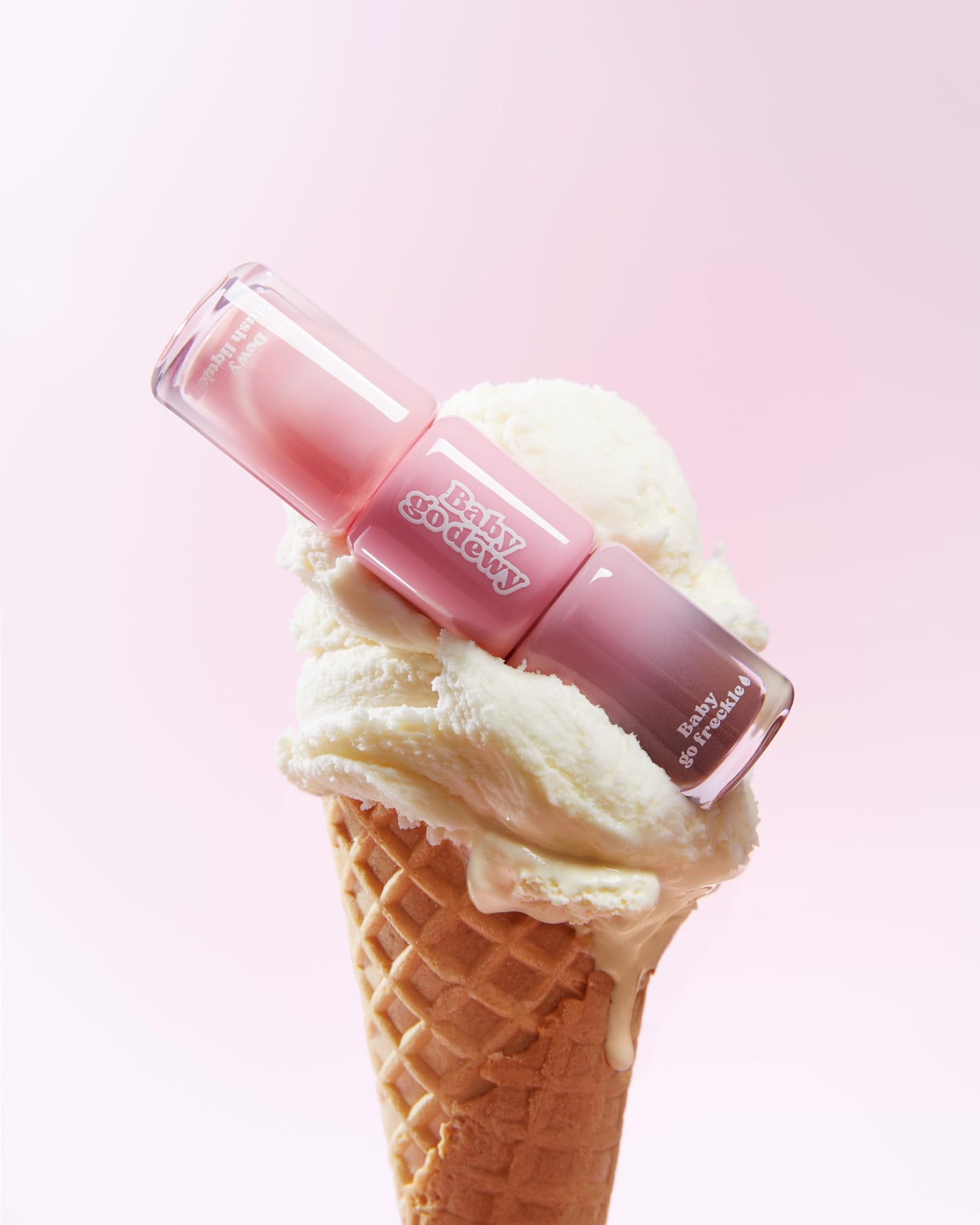 Baby Go Dewy [Blush & Freckles 2-in-1] Liquid Blush with Freckle Pen, Buildable & Waterproof, Long-lasting Formula for Natural Rosy Flush (Rosydew)
