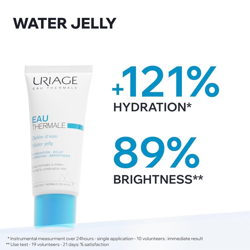 Uriage Moisturizing Face Gel - Hyaluronic Acid, 24H Hydration | Lightweight Gel for Combination/Oily Skin