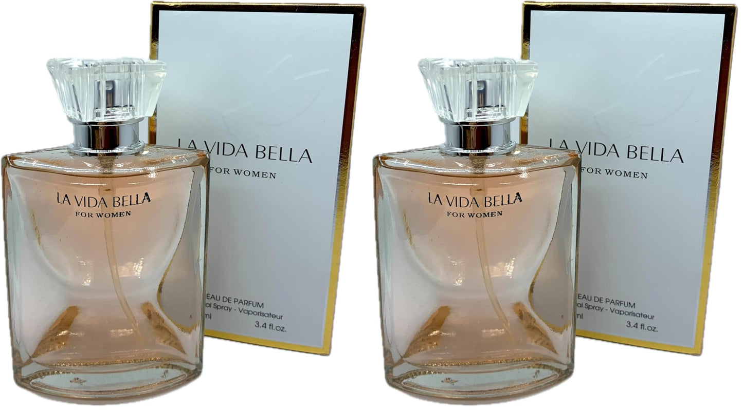 La Vida Bella Women's Cologne 3.4 Fl. Oz. Eau de Parfum Spray (Pack of 2)