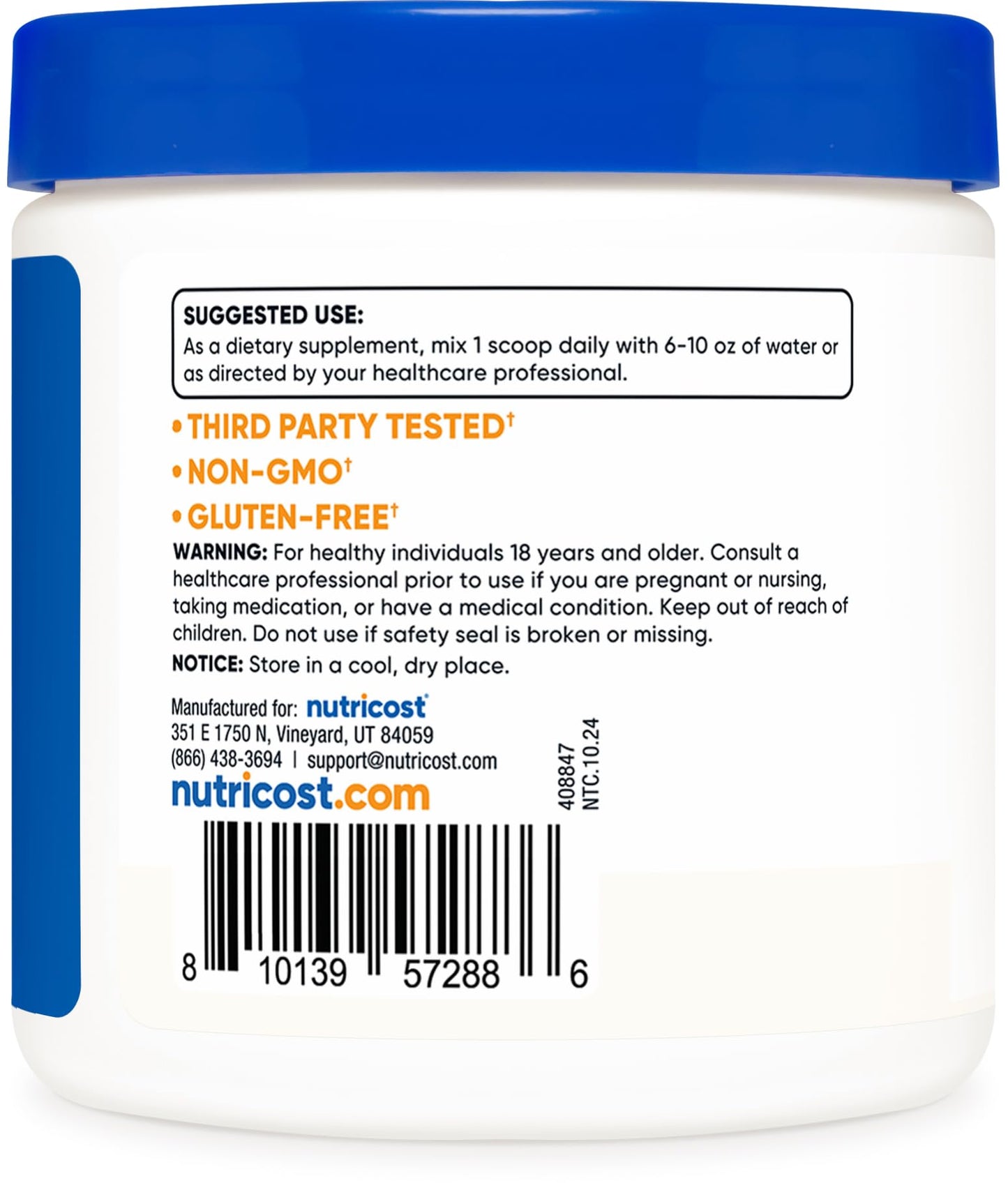 Nutricost Pure N-Acetyl L-Tyrosine (NALT) Powder 100 Grams