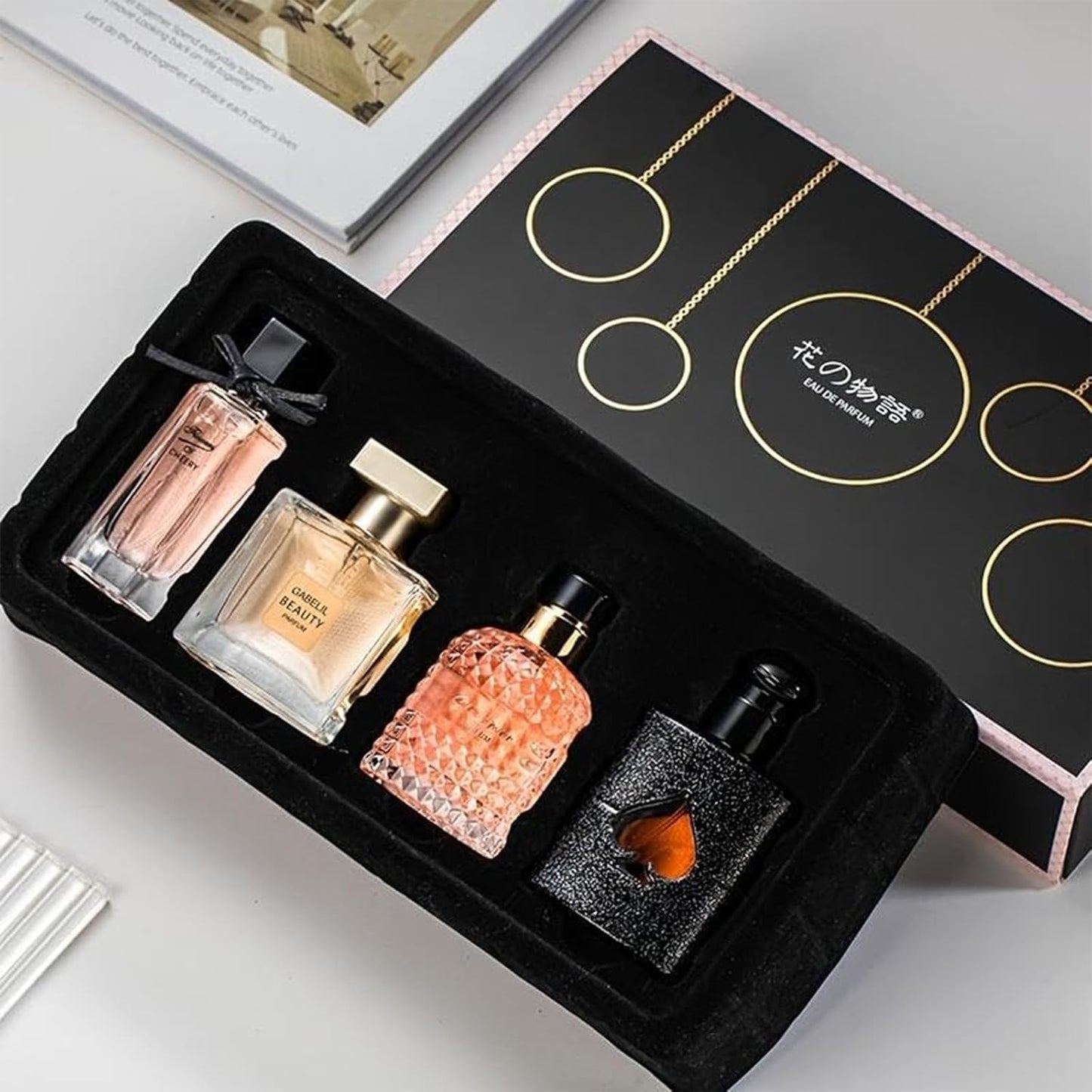 **Women's Perfume Set - 4 Floral & Fruity Fragrances in Elegant Gift Box | 105ml Total (3.5oz)**