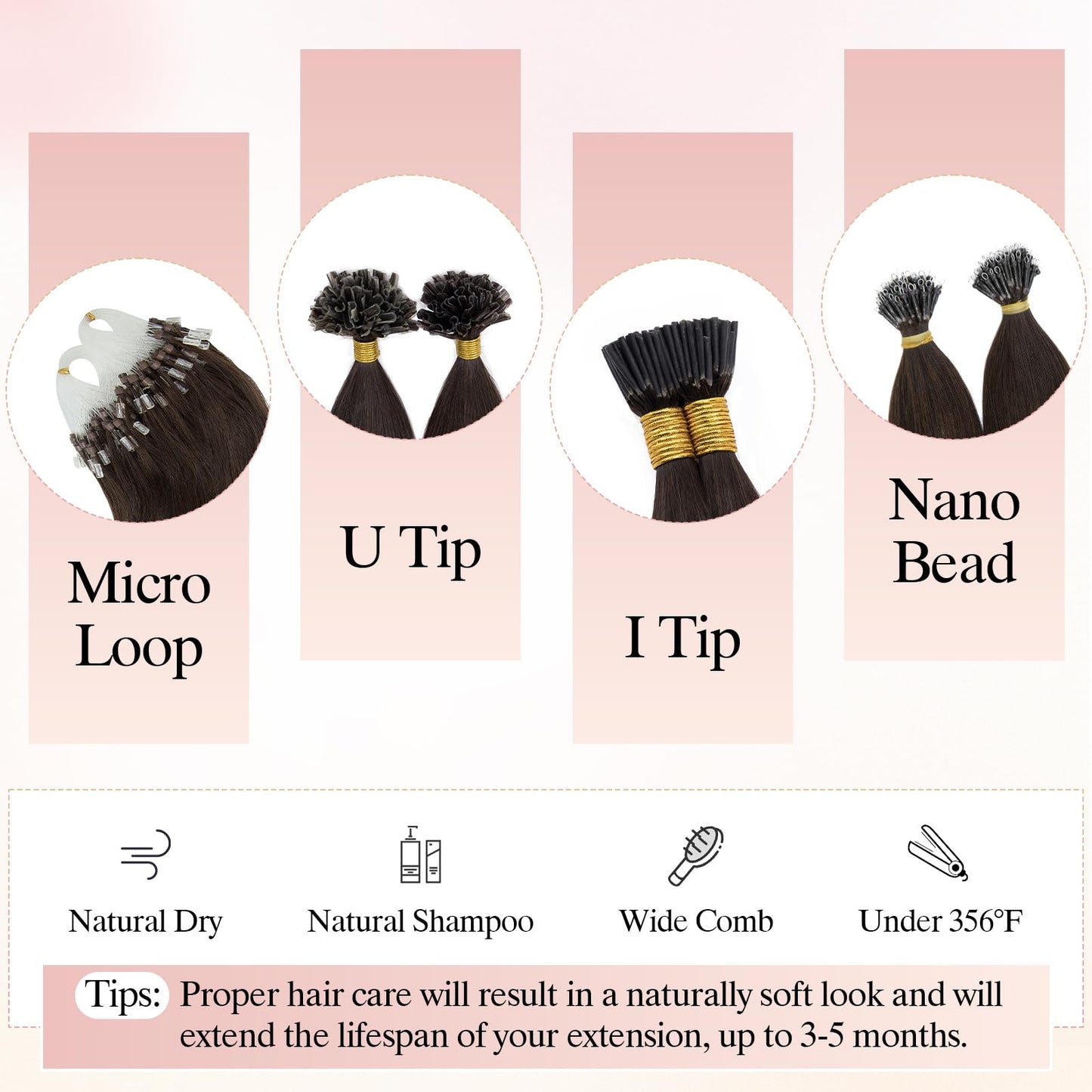 SEGOHAIR U Tip Hair Extensions Human Hair Pre Bonded Extensions Keratin Fusion Extensions K Tip Hair Extensions Real Human Hair Silky Straight Natural 50g/100 Stands 14" Light Brown