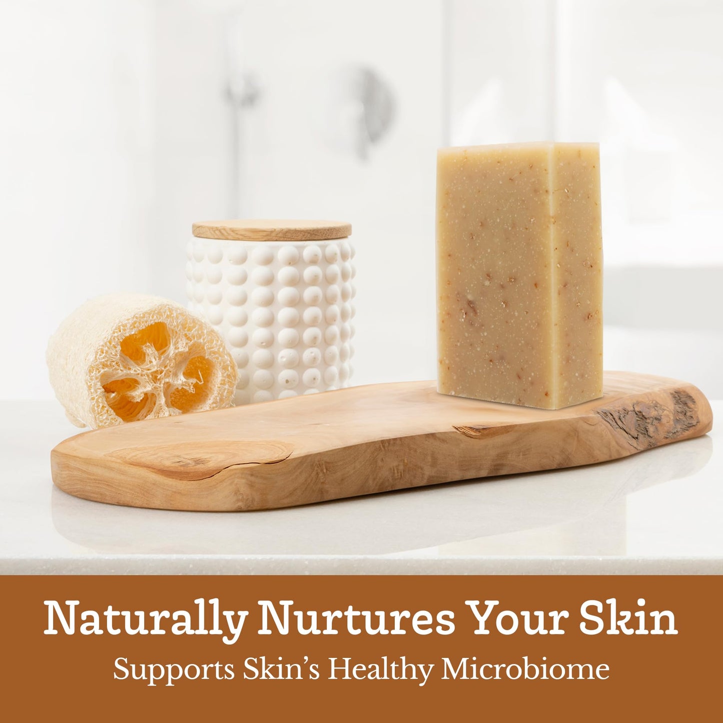 Southern Natural Oatmeal Soap Bar (3 Pack) Unscented Goat Milk Soap Bars With Colloidal Oatmeal & Honey. For Dry, Sensitive Skin. Fragrance Free Cleanser