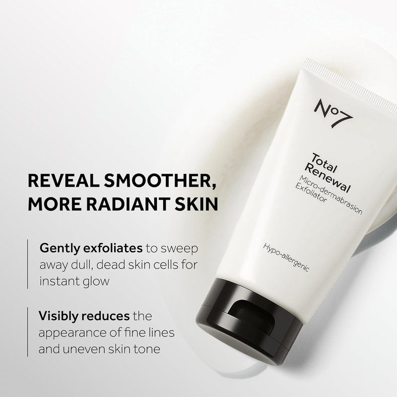 No7 Microdermabrasion Face Scrub - Exfoliating Dark Spot Corrector for Sensitive Skin | Reduces Fine Lines & Evens Skin Tone (2.5 Oz)
