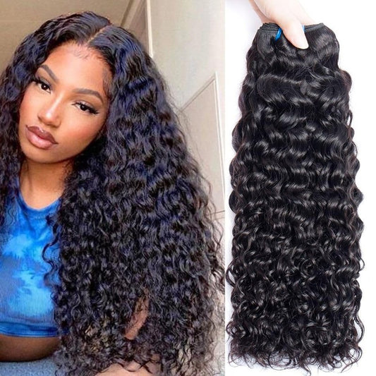 SERUYLEO Water Wave One Bundles 20 Inch 12A Brazilian Virgin Curly 1 Bundles Human Hair 100% Unprocessed Human Hair Bundles Natural Black Color (water wave 1 bundles, 20 Inch)