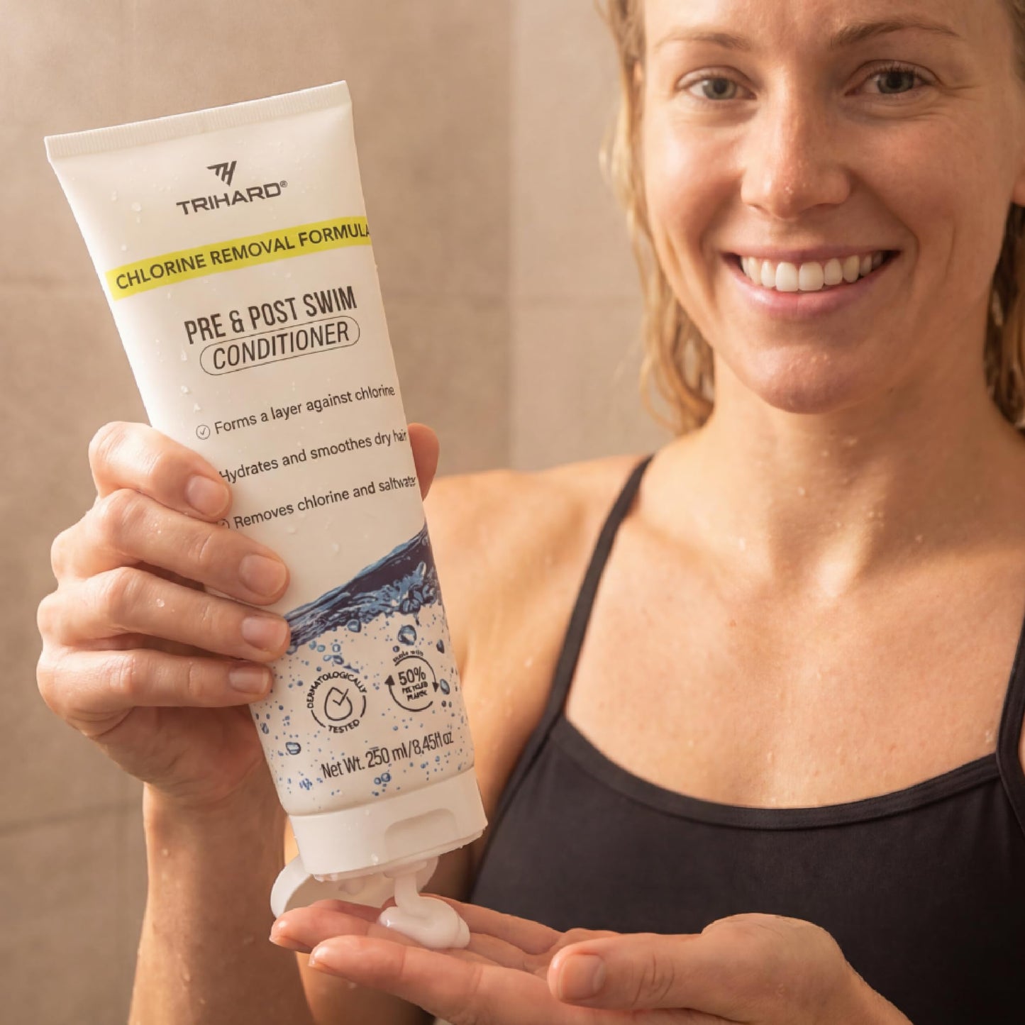 TRIHARD Pre & Post Swim Conditioner | Swimmers Conditioner | Pre Swim Hair Protection | Chlorine Removal Solution