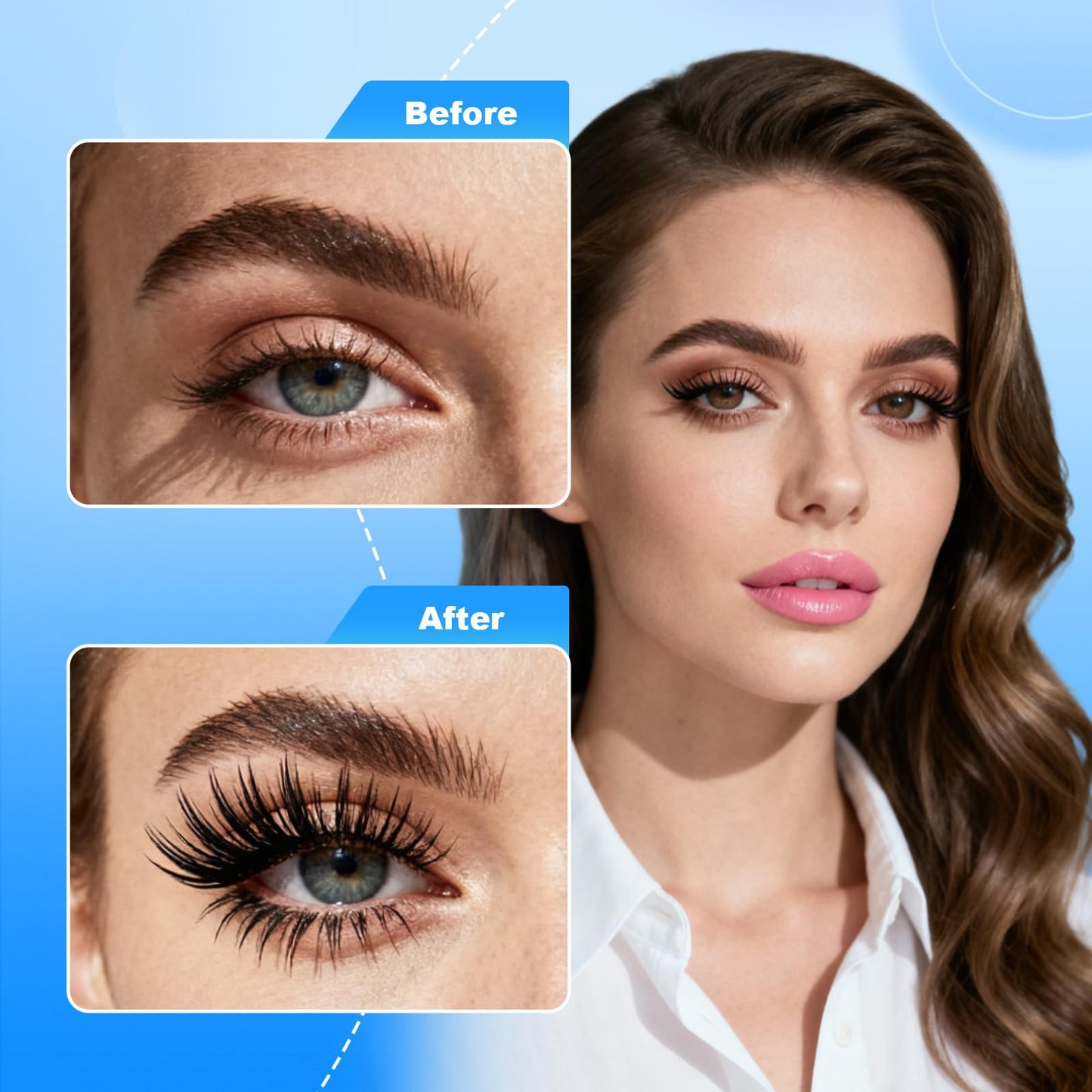 FLUFFBERRY Fairy Lashes Manga Clusters Individual Eyelash Extensions Spiky Anime Eyelash Lash Cosplay DIY(Fairy Lashes-D-10-16Mix)