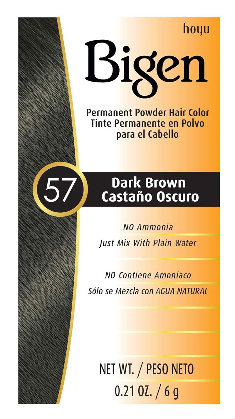 Dark Brown Bigen Permanent Hair Color Powder | 6 Pack for Long-Lasting Results