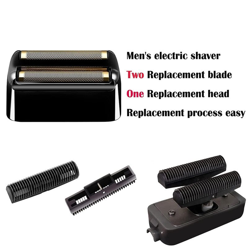 Replacement Foil & Cutters for BaBylissPRO Double Foil Shaver - 4 Pack (Black)