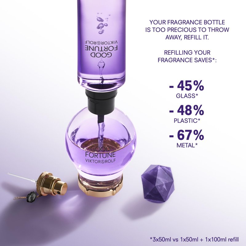 Viktor&Rolf - Good Fortune Eau de Parfum Refill - Floral Women's Perfume - With Notes of Jasmine & Vanilla - 3.4 Fl Oz Refill