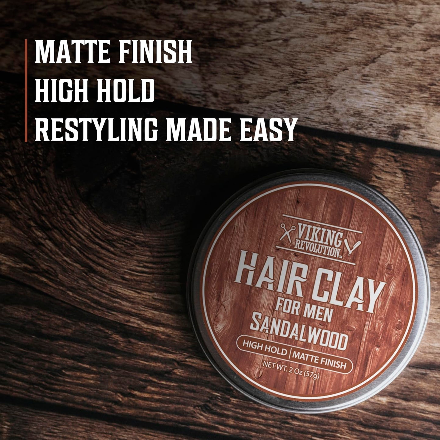 Viking Revolution Ultimate Hair Care Collection - Styling Hair Kit Includes Sea Salt Spray (8.8fl oz), Texture Powder (1oz), HairClay (2 oz), Comb Set (6 Pieces) and Oil (1.7fl oz) - Men Gifts