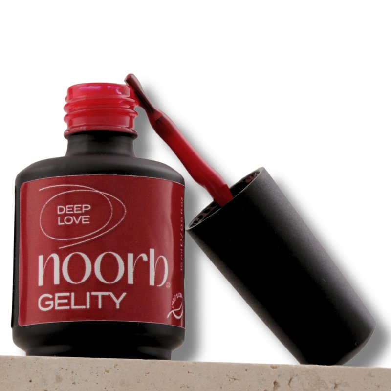 noorb beauty Red Gel Polish, Natural Odorless Gel Nail Polish with Organic Pigments, Soak Off UV Gel Nail Polish Colors in Red