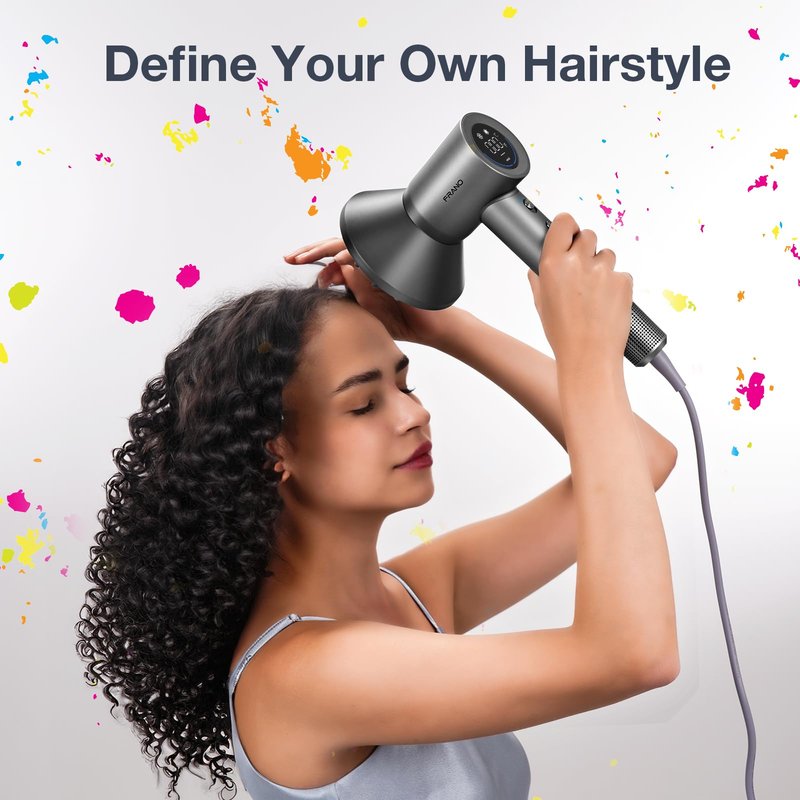 Hair Dryer for Women, Professional High-Speed & 200 Million Ionic Hairdryer, Fast-Drying Low Noise with Magnetic Diffuser & Nozzle, HD Display, Light and Quiet Hair Blow Dryer, Gifts for Men and Women