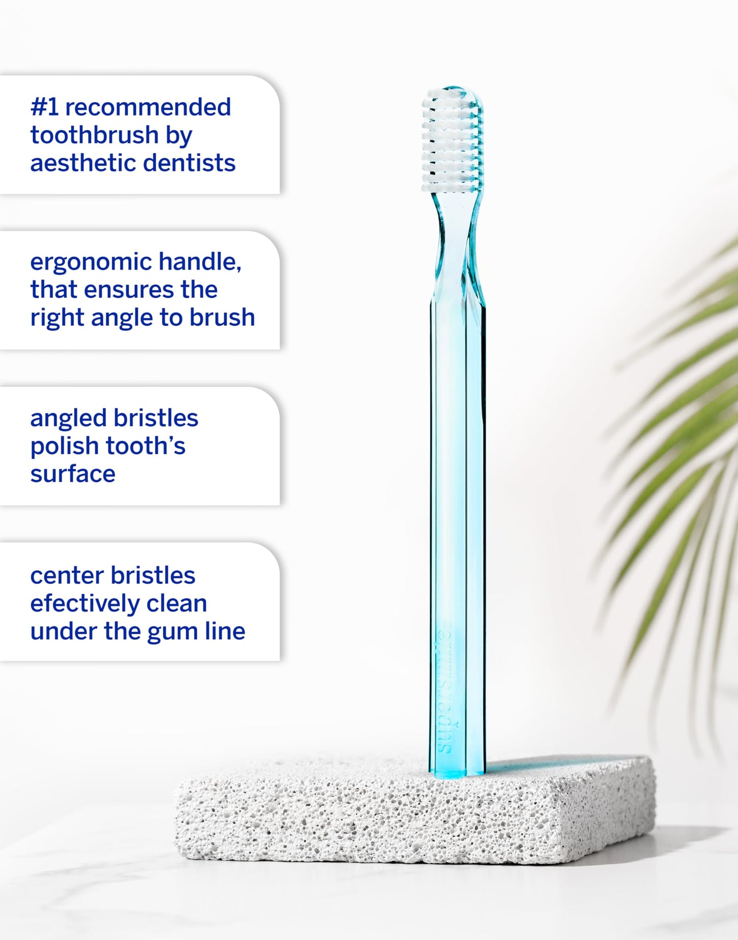 Supersmile New Generation 45° Long Toothbrush, Blue, Soft Bristle