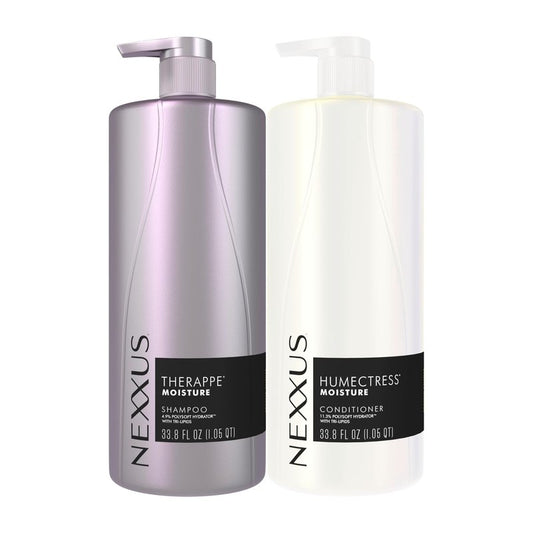Nexxus Therappe Humectress Shampoo Conditioner 2 Count for Ultimate Moisture for Dry Hair Powered by Polysoft Hydrator Technology with Tri-lipids 33.8 fl oz