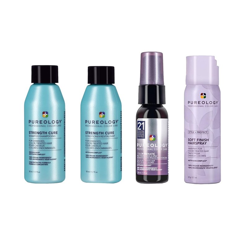 Strength Cure Travel Size Bundle - Strengthens & Protects Damaged Color-Treated Hair | Sulfate-Free & Vegan