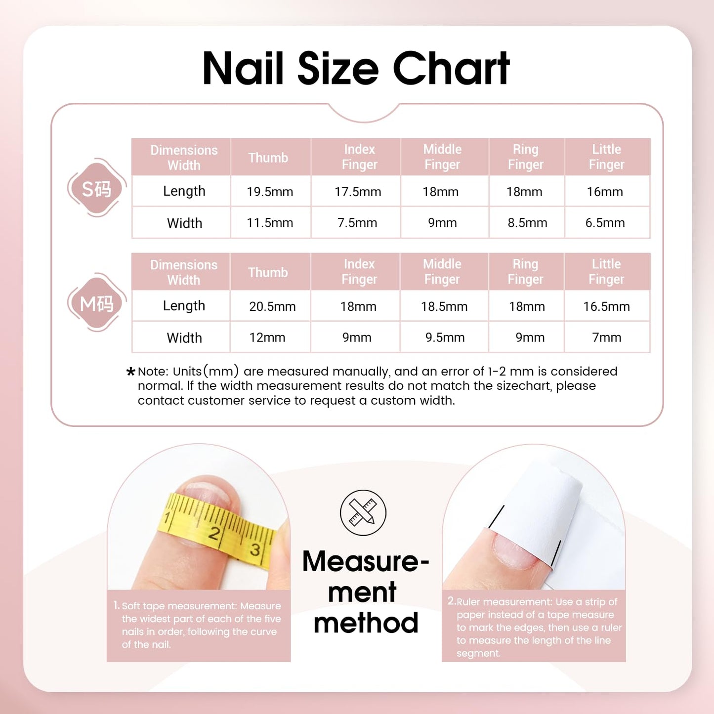 JODSONE Pink Square Press on Nails 3D Handmade Cat Eye Reuseable Fake Nail Tips Ready to Wear - Medium