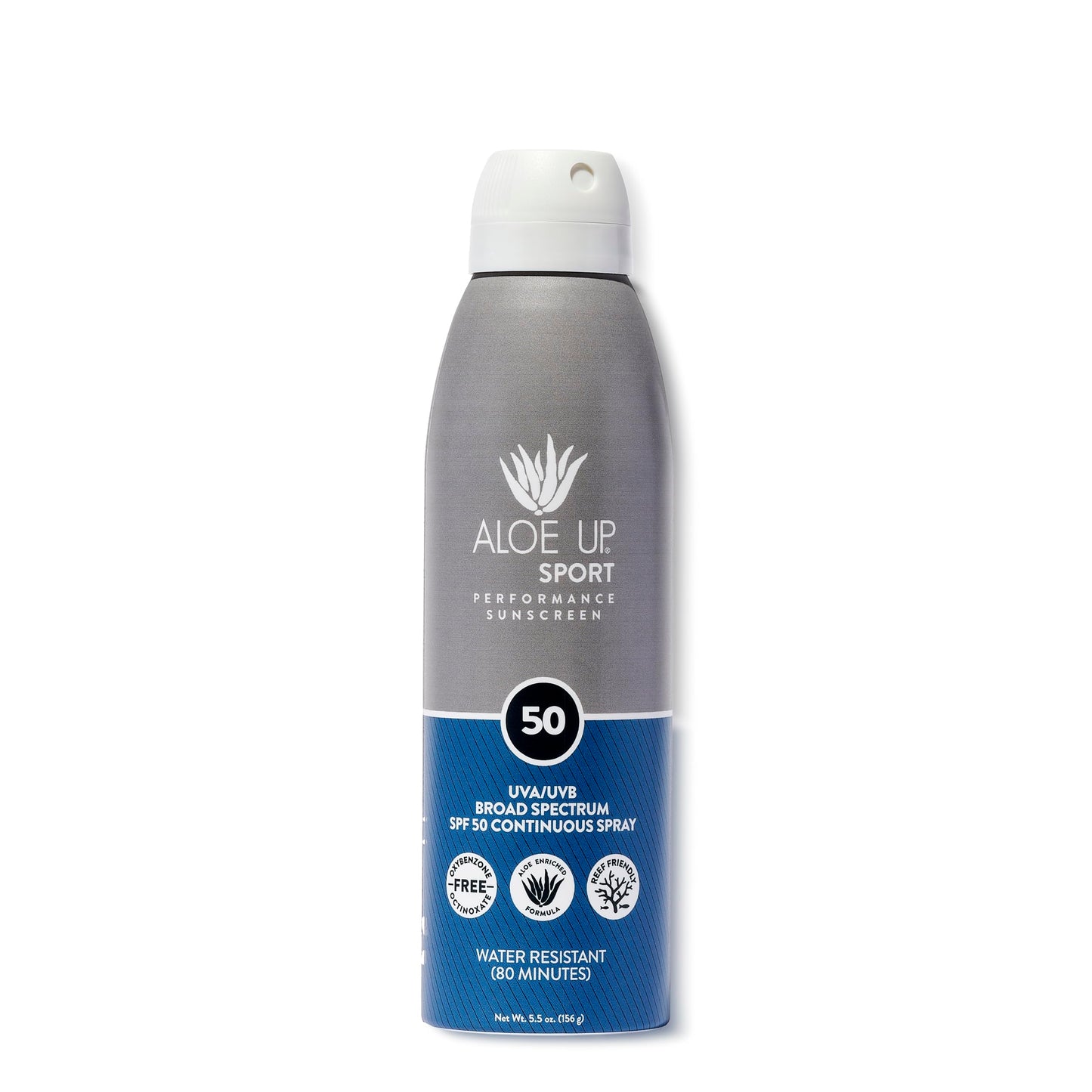 Aloe Up Sport Spray Sunscreen SPF 30 – Broad Spectrum Sunblock with Hydrating Aloe Vera Gel – Fast Absorbing, No White Cast, Reef Friendly, Water Resistant for up to 80 Minutes, Fragrance Free – 6 Oz