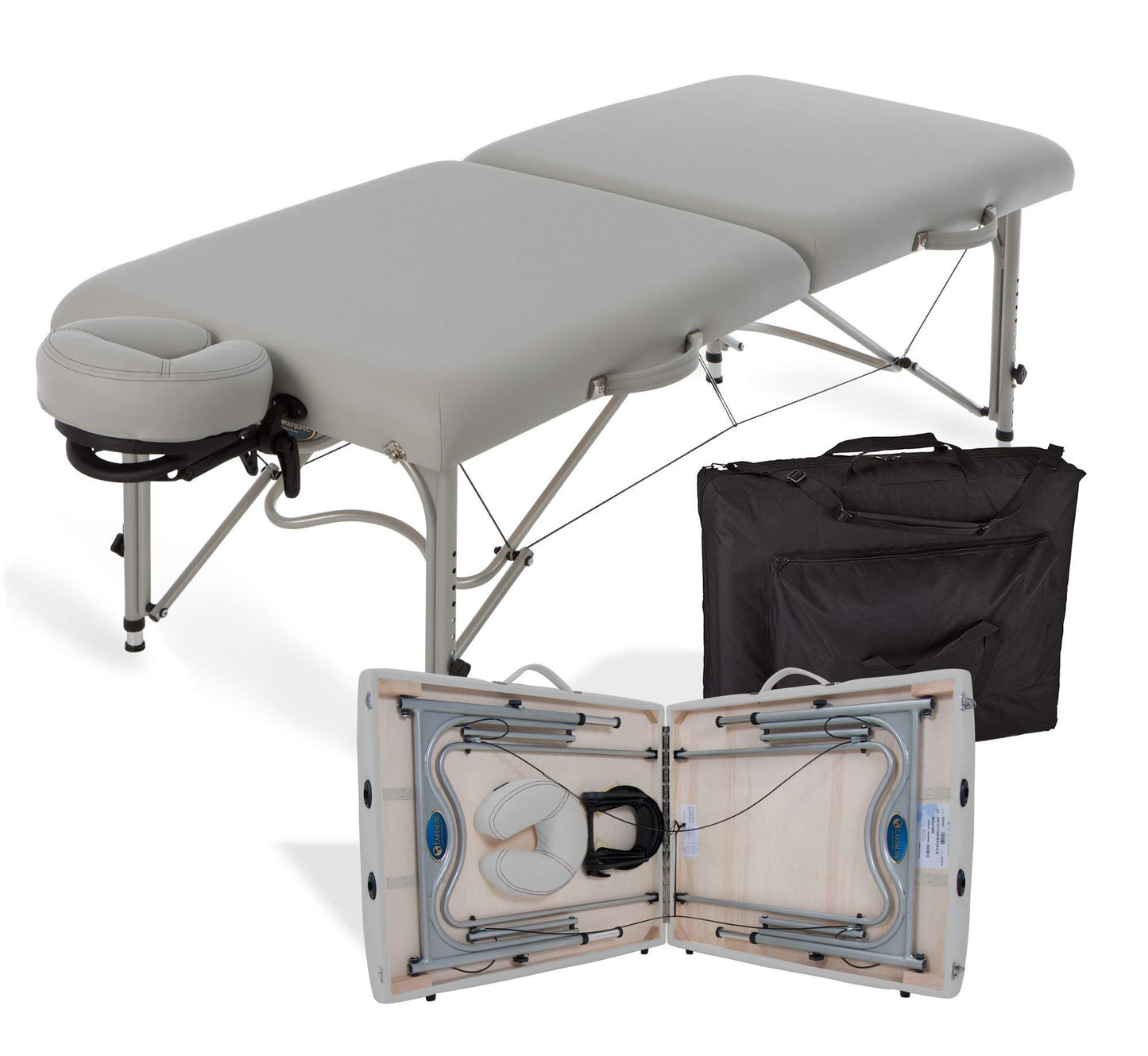 EarthLite Portable Massage Table Luna - 30" Wide, CFC Free Professional Foam, Weighs Only 29lbs, Patented, Strong Aluminum Reiki Frame (Working Weight 750lbs)