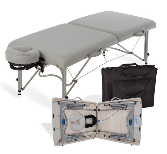 EarthLite Portable Massage Table Luna - 30" Wide, CFC Free Professional Foam, Weighs Only 29lbs, Patented, Strong Aluminum Reiki Frame (Working Weight 750lbs)