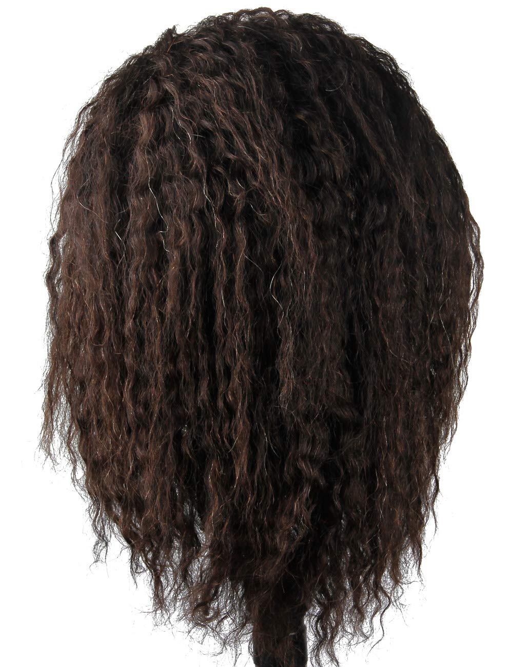 African American Mannequin Head with 100% Human Hair Manikin Head with Stand for Styling Hair Blowing Hair Cutting Braiding (Afro Kinky Straight)