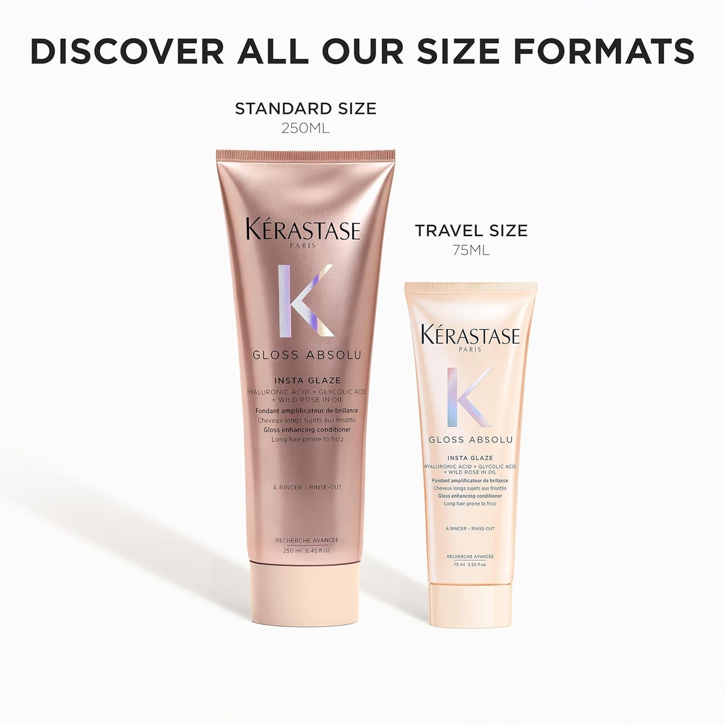 Kerastase Gloss Absolu Conditioner - High-Shine Anti-Frizz Formula | Deep Hydration & Detangling for Glossy, Bouncy Hair