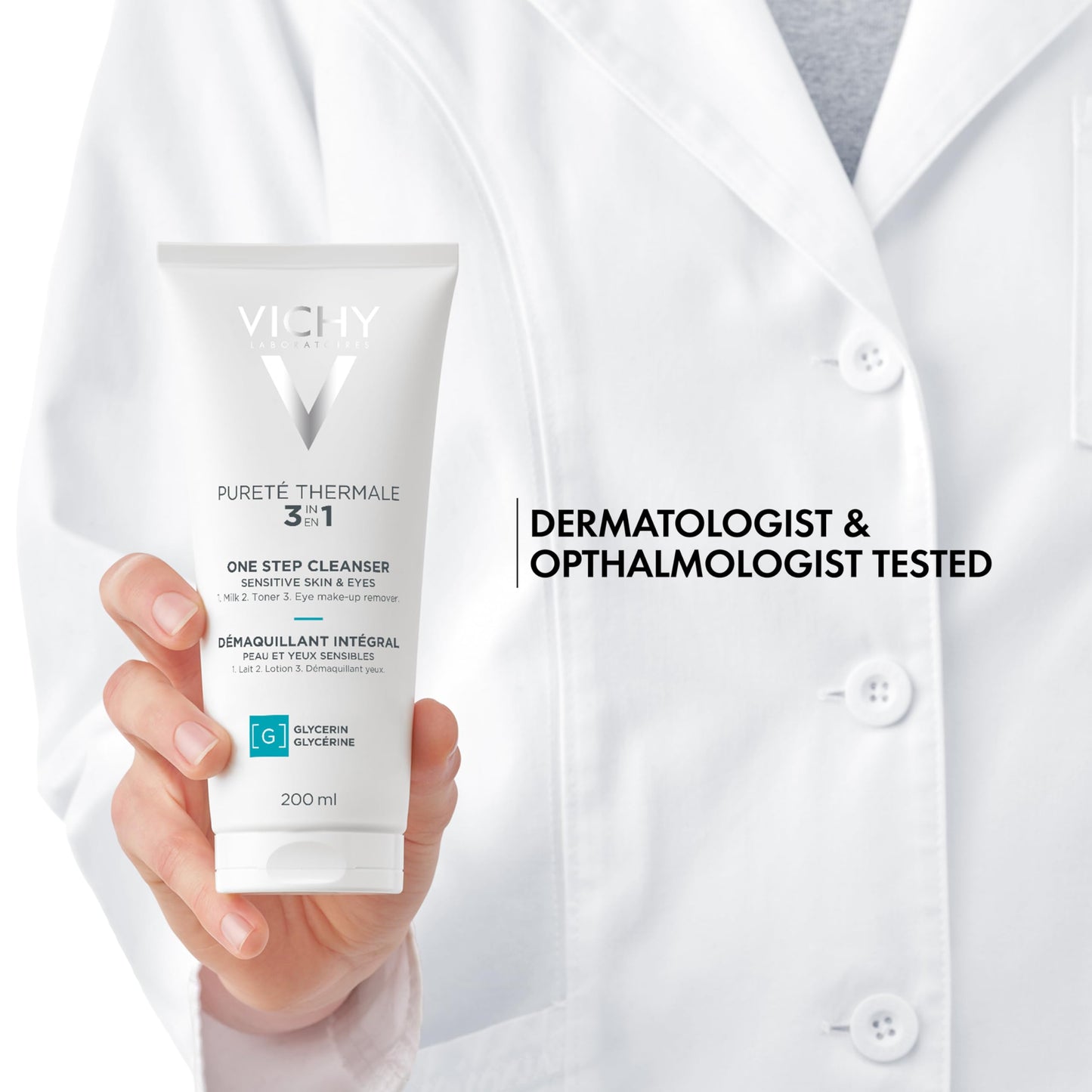 Vichy Pureté Thermale One Step Cleanser for Sensitive Skin.