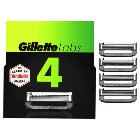 Gillette Labs Razor Blade Shaving Refills for Men, 4 count