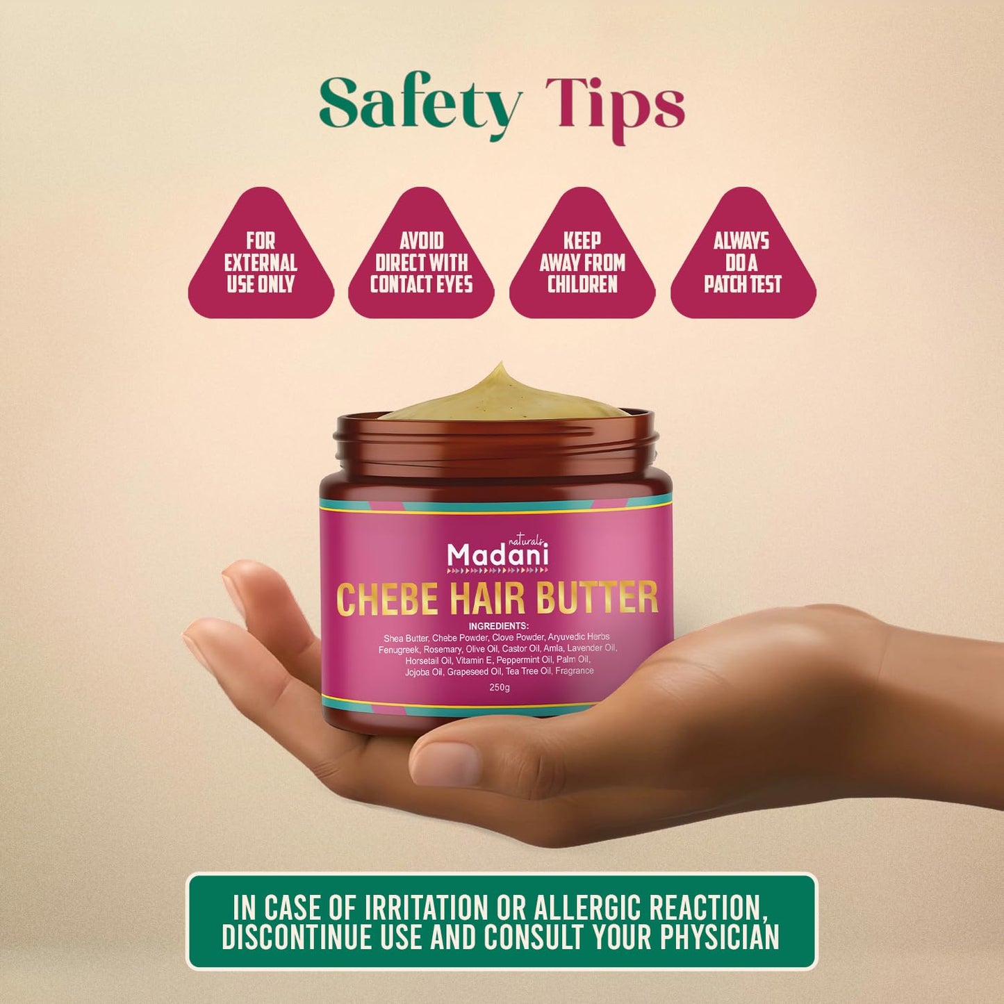 Chebe Hair Butter - Extreme Hair Growth Treatment for Thinning Hair | Vegan Scalp Moisturizer & Repair