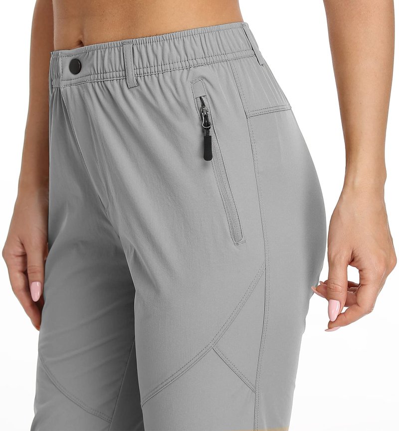SPOSULEI Travel Pants Womens Golf Quick Dry Lightweight Wrinkle Free Stretch Spandex Nylon Pants with Zipper Pockets Darkblue