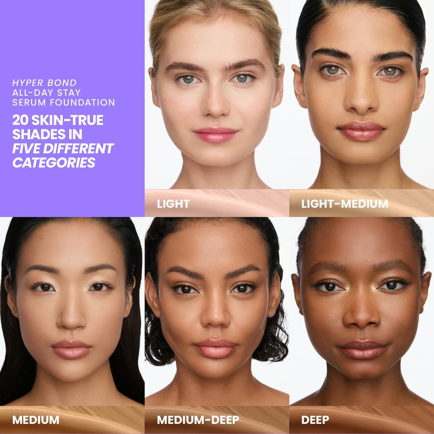 Wonderskin Hyper Bond All-Day Stay Serum Foundation - Waterproof, Transfer-Proof Face Makeup with Niacinamide & Hyaluronic Acid | Lightweight Natural Finish (Halo)