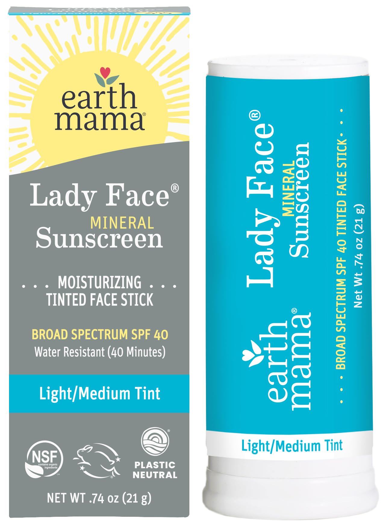 Lady Face Tinted Mineral Sunscreen Stick SPF