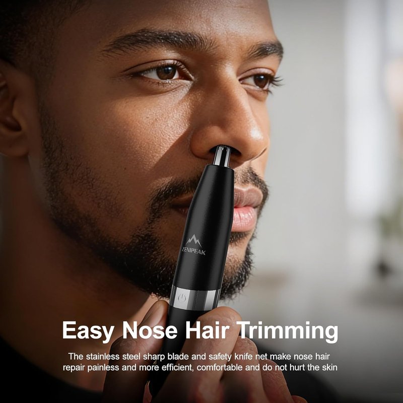 Nose Hair Trimmer for Men & Women - USB-C Rechargeable Electric Ear & Nasal Clipper | Painless Micro-Vacuum, Waterproof Travel Kit