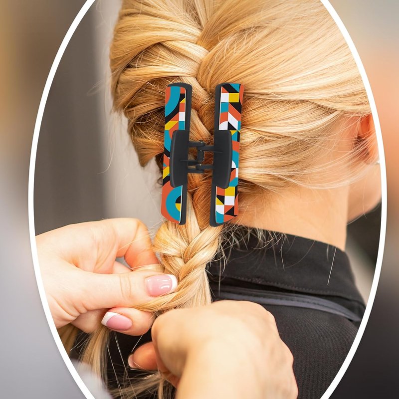 Hair Claw Clips - 40 Pack Sublimation Blanks for Square & Rectangle Designs | Strong Double-Sided Adhesive