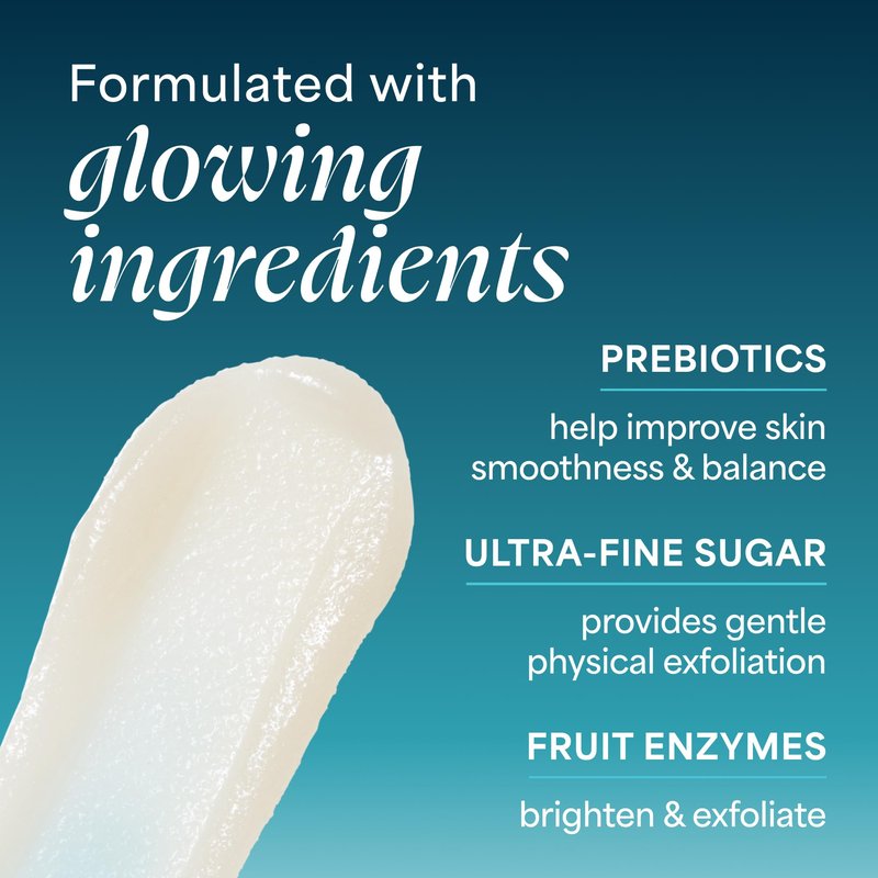 TULA Skincare So Polished Exfoliating Sugar Scrub, Face Scrub for Dullness & Uneven Texture with Prebiotic Extracts & Papaya Fruit Enzymes, 2.9 OZ